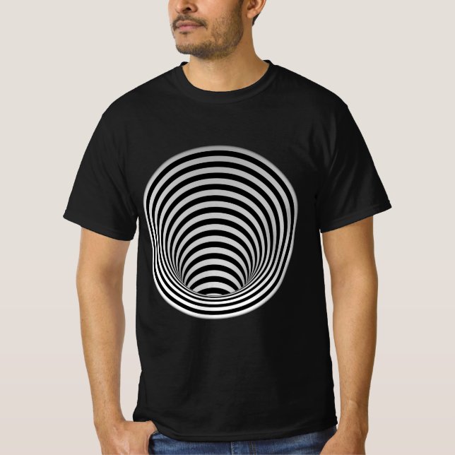 Optisk Illusionstunnel T Shirt (Framsida)