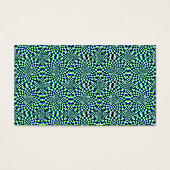 Optisk Illusionsutbyggnad som gör Hjul kaotisk Visitkort (Framsidan)