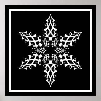 Optisk ljusion Snowflake-Elegant Poster