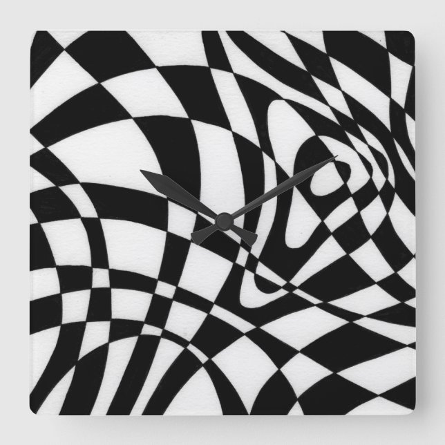 Optisk nr 1 från Michael Moffa c1991 Fyrkantig Klocka (Framsida)