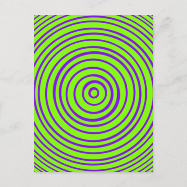 Optisk oddishere Lila Lime Illusion Vykort (Framsida)