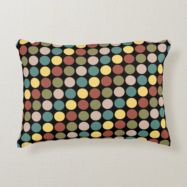 Optisk polka dots prydnadskudde (Framsidan)