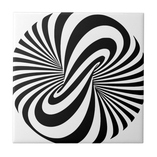 Optisk spiral för illusion 3D Kakelplatta (Framsidan)