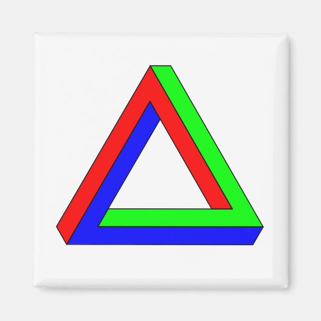 Optisk triangelillusion magnet (Framsidan)