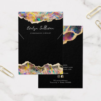 Optisk utformning på svarta halsband, visning kort