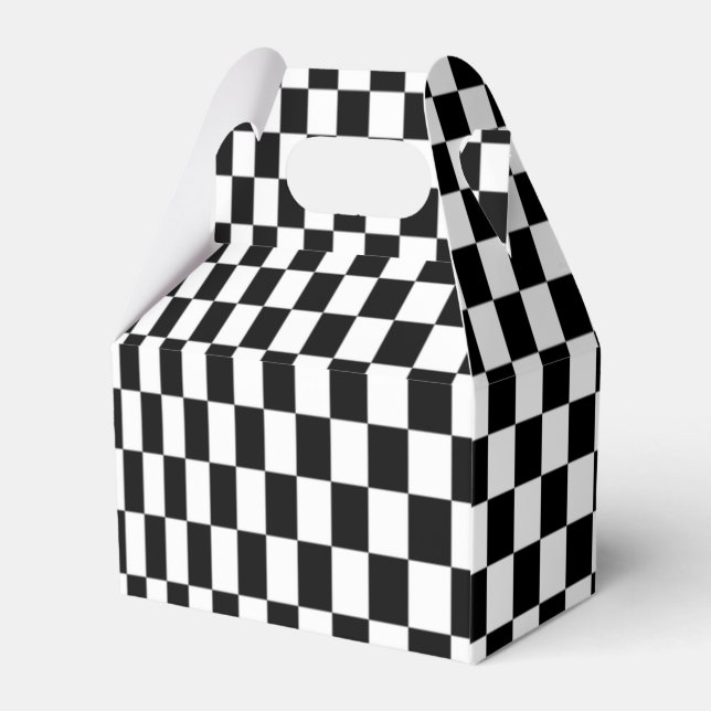 Optiska Checkers för Illusion Black and White Presentaskar (Baksidan Sidan)