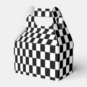 Optiska Checkers i Illusion Black and White Presentaskar