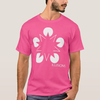Optiska illusioner lyser i negativt utrymme t shirt