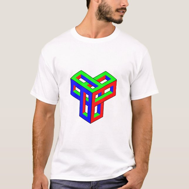 Optiska illusionRGB-kvarter Tee (Framsida)