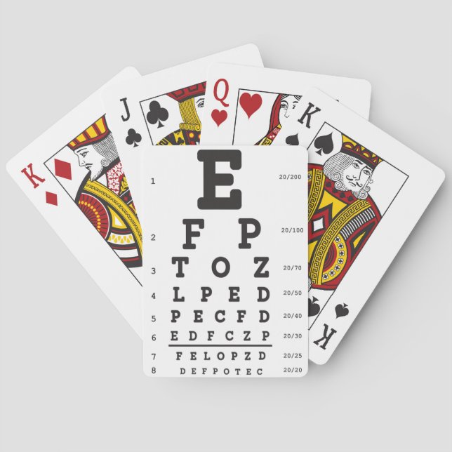 Optiska optometri Klassiska uppspelningskort Casinokort (Baksidan)