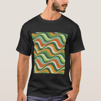 Optiska skuggor för Grönten Geometric Retro Wave R T Shirt