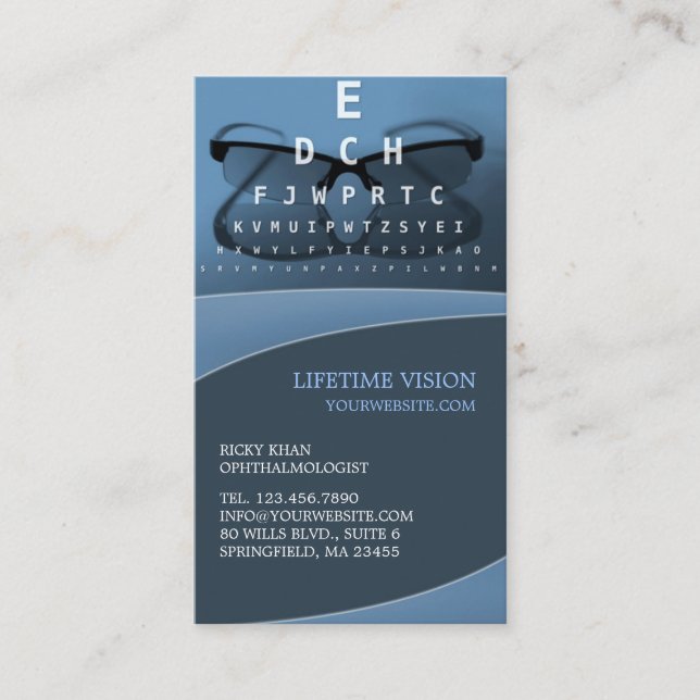 Optiskt med Möte Affärskort Tidsbeställning Kort (Framsida)