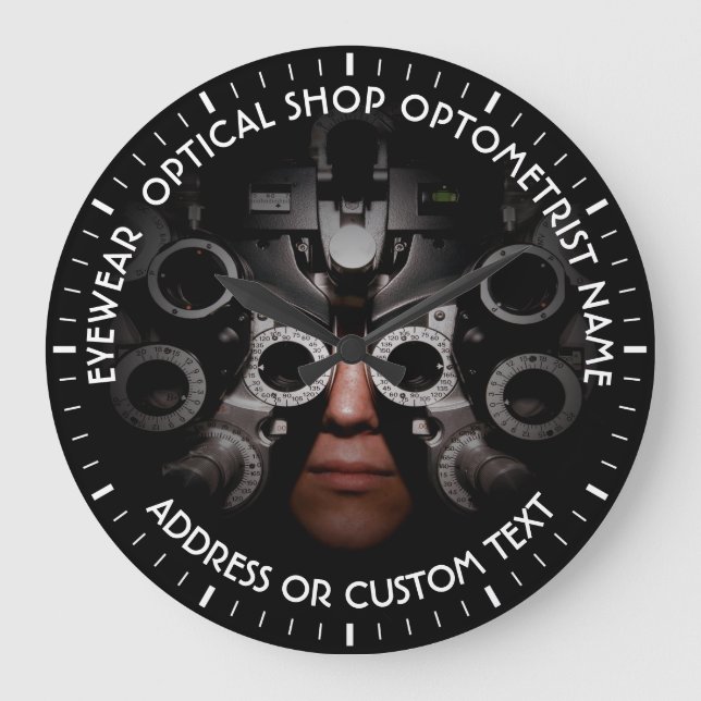 Optiskt shoppa optometrikerOphthalmologistnamn Stor Klocka (Framsida)