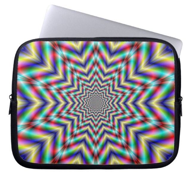 Optiskt utmanande Star Laptop sleeve (Framsidan)