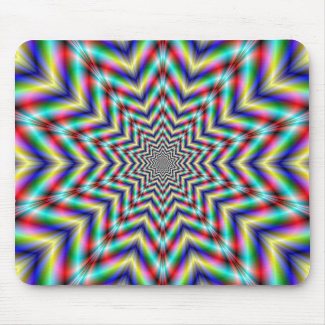 Optiskt utmanande Star Mousepad Musmatta (Framsidan)