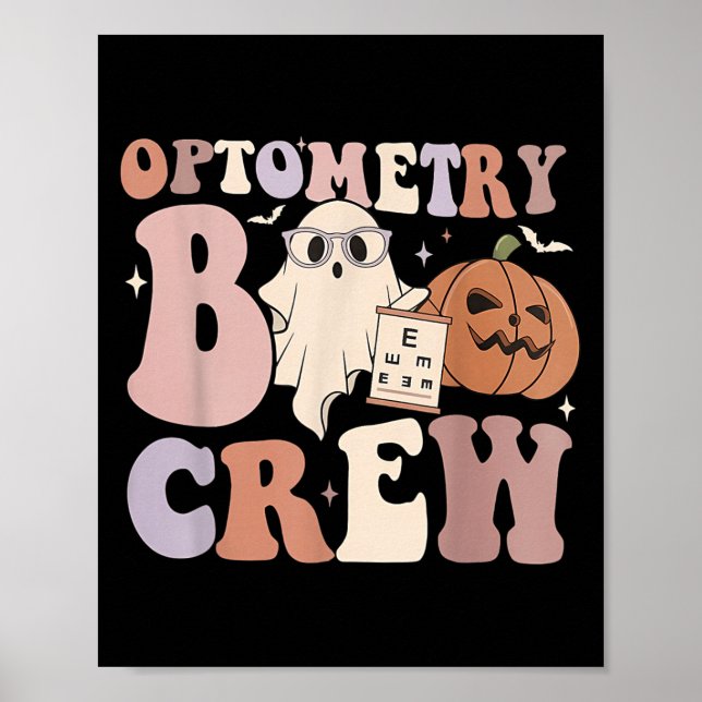 Optometri Crew Optometri Boo Crew Halloween Optike Poster (Framsidan)