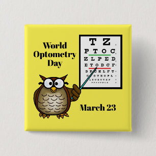 Optometri Day-knapp med Optometrist Uggla Knapp