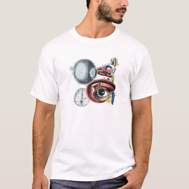 Optometri för öga-anatomi t shirt (Framsida)