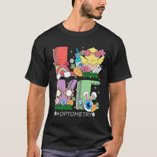 Optometri Kärlek Optiker Sight Squ Chick påsk T Shirt