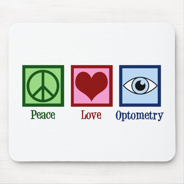 Optometri Kärlek optometri i Cute Optometrist Musmatta (Framsidan)