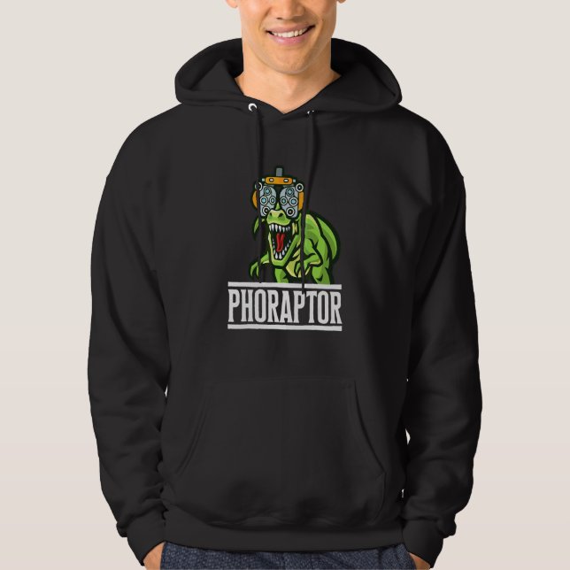 Optometri maskin Phoropter Optiker Phoraptor Hoodie (Framsida)