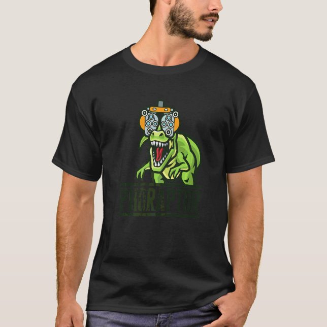 Optometri maskin Phoropter Optiker Phoraptor T Shirt (Framsida)