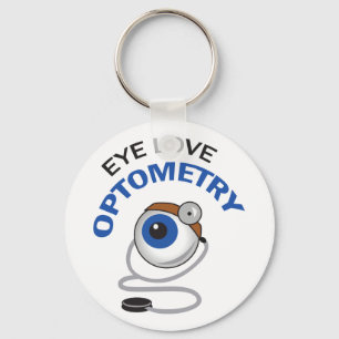 Optometri öga Kärlek Nyckelring