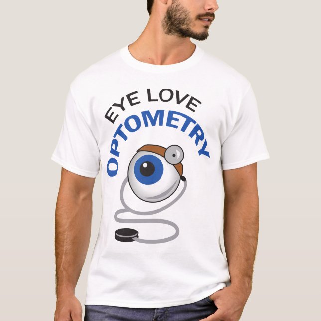 Optometri öga Kärlek T Shirt (Framsida)