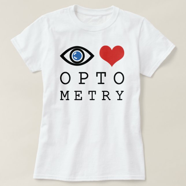 Optometri öga Kärlek Tee (Design framsida)