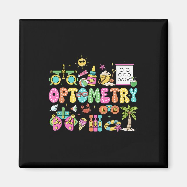 Optometri Sommar Vibes Oftalmologi Teknisk Ögonläk Magnet (Framsidan)