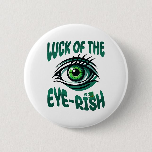 Optometri St Patricks Day Optiker Optiker öga Knapp (Framsida)