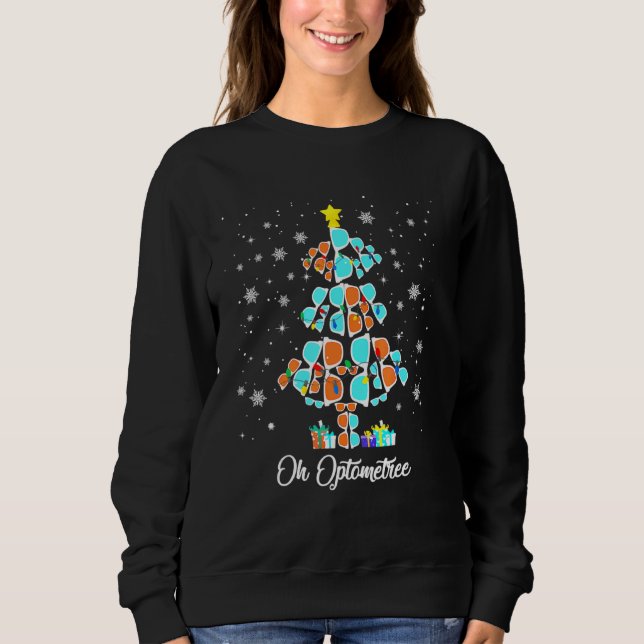 Optometriglasögon för optometri i julgran t shirt (Framsida)