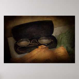Optometriker - exponeringsglas för läsning poster