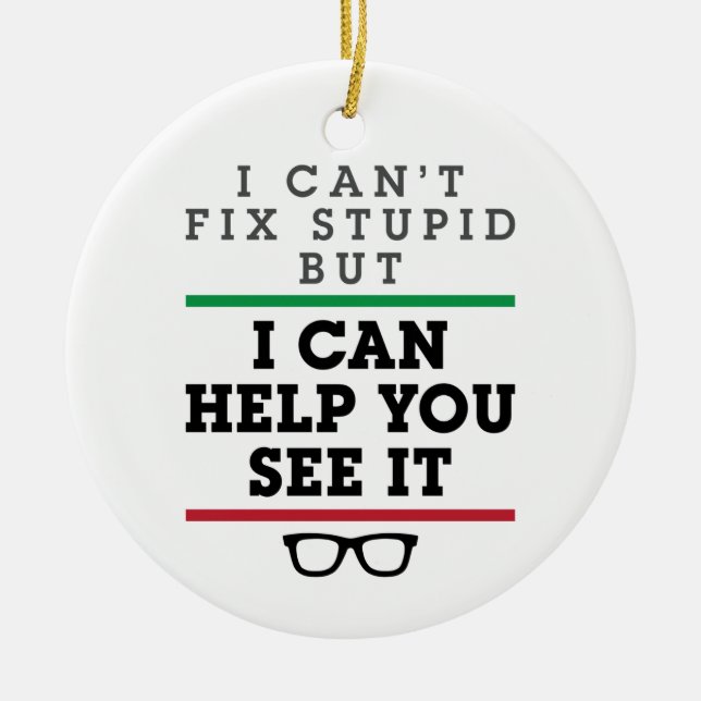 Optometriker Optometri Oftalmologi Se Stupid Julgransprydnad Keramik (Framsidan)