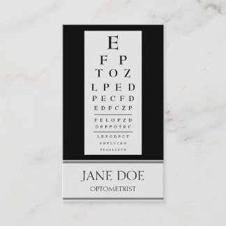 Optometrikern kartlägger randsvart visitkort