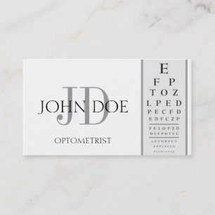 Optometrikern kartlägger vit visitkort