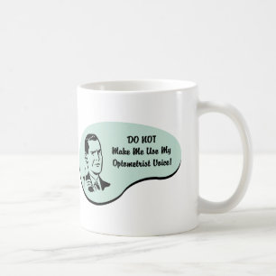 Optometrikern uttrycker kaffemugg