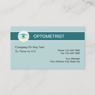Optometrikertemavisitkortar Tidsbeställning Kort