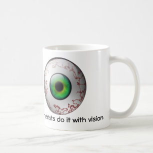 Optometrikrar gör det med visionmuggen kaffemugg