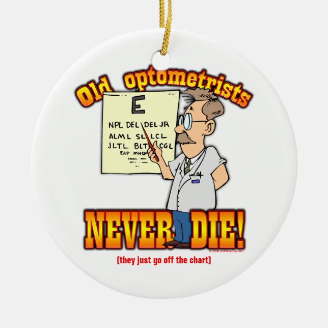 Optometrikrar Julgransprydnad Keramik (Framsidan)