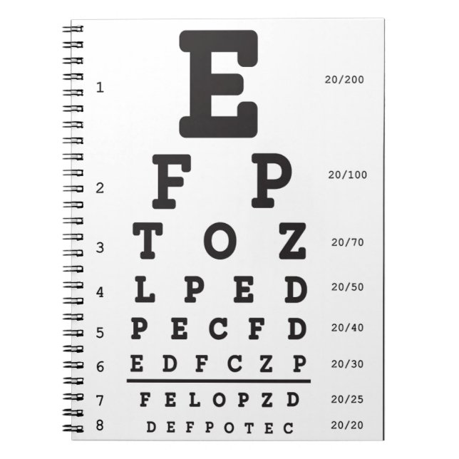 optometrisk optisk Spiral fotopatbook Anteckningsbok (Framsidan)