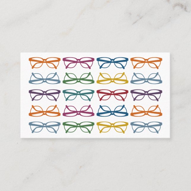 Optometriska Affärskort för eyeglass Visitkort (Framsida)