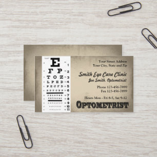 Optometrist-Affärskort Visitkort