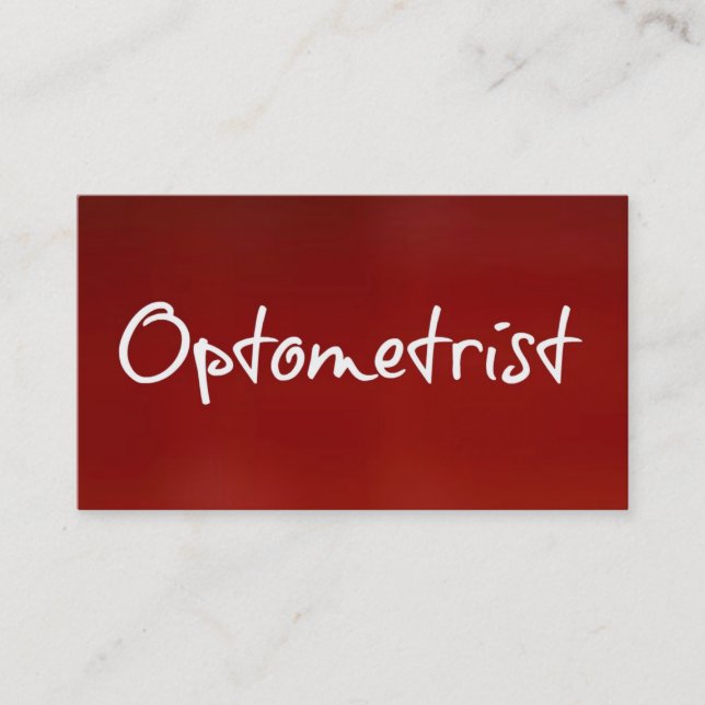 Optometrist-Affärskort Visitkort (Framsida)