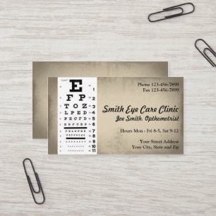 Optometrist-Affärskort Visitkort