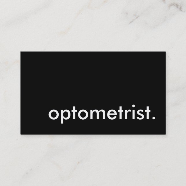 optometrist. (anpassadet färg) visitkort (Framsida)