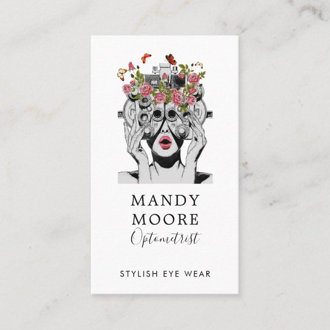 Optometrist Business & Möte Reminder Visitkort (Framsida)