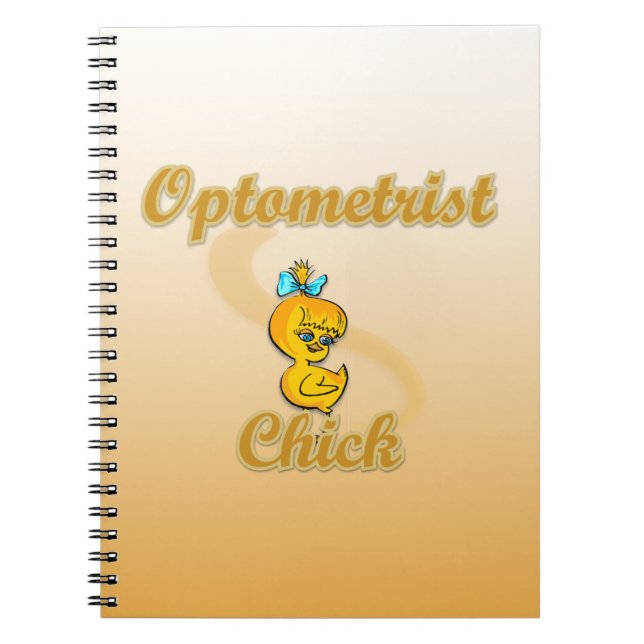 Optometrist Chick Anteckningsbok Med Spiral (Framsidan)
