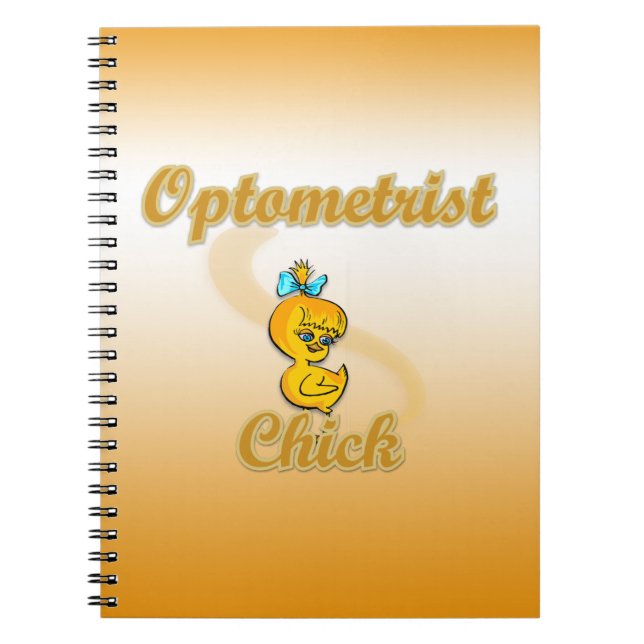 Optometrist Chick Anteckningsbok Med Spiral (Framsidan)