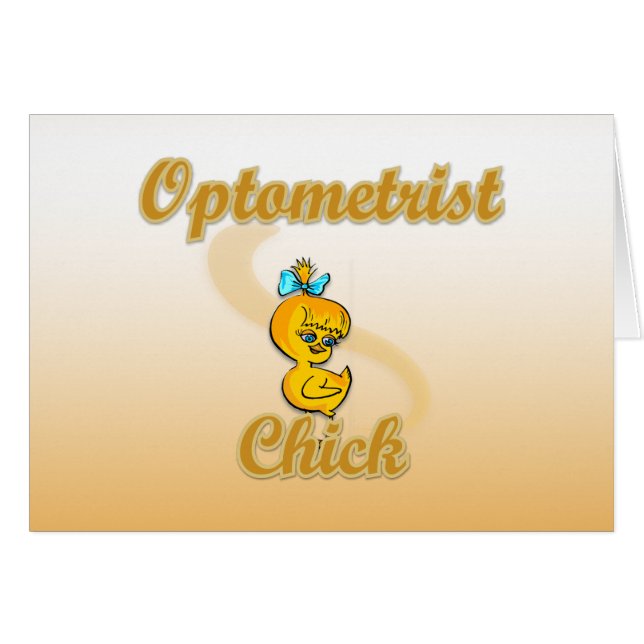 Optometrist Chick Hälsningskort (Framsidan Horizontal)